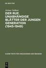 Buchcover Der Ruf, unabhängige Blätter der jungen Generation (1945–1949)
