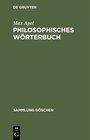 Buchcover Philosophisches Wörterbuch