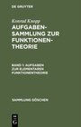 Buchcover Konrad Knopp: Aufgabensammlung zur Funktionentheorie / Aufgaben zur elementaren Funktionentheorie