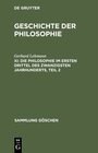 Buchcover Geschichte der Philosophie / Die Philosophie im ersten Drittel des zwanzigsten Jahrhunderts, Teil 2