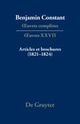 Buchcover Benjamin Constant: Œuvres complètes. Œuvres / Articles et brochures (1821–1824)