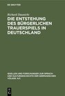 Buchcover Die Entstehung des bürgerlichen Trauerspiels in Deutschland