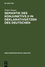 Buchcover Semantik des Konjunktivs II in Deklarativsätzen des Deutschen