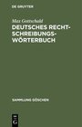 Buchcover Deutsches Rechtschreibungswörterbuch