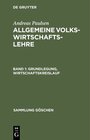 Buchcover Andreas Paulsen: Allgemeine Volkswirtschaftslehre / Grundlegung, Wirtschaftskreislauf