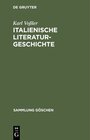 Buchcover Italienische Literaturgeschichte