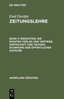 Buchcover Emil Dovifat: Zeitungslehre / Redaktion, die Sparten Verlag und Vertrieb, Wirtschaft und Technik, Sicherung der öffentli