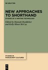 Buchcover New Approaches to Shorthand