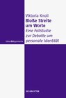 Buchcover Bloße Streite um Worte