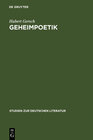 Buchcover Geheimpoetik