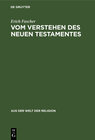 Buchcover Vom Verstehen des Neuen Testamentes