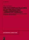 Buchcover Ein fachsprachliches elektronisches Lernwörterbuch