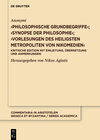 Buchcover ›Philosophische Grundbegriffe‹; ›Synopse der Philosophie‹; ›Vorlesungen des heiligsten Metropoliten von Nikomedien‹