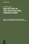 Buchcover Leonhard Euler: Einleitung in die Analysis des Unendlichen / Die Theorie der krummen Linien, nebst einem Anhange von den