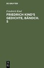 Buchcover Friedrich Kind’s Gedichte, Bändch. 5