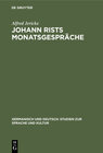 Buchcover Johann Rists Monatsgespräche