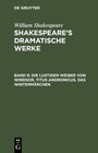 Buchcover William Shakespeare: Shakespeare’s dramatische Werke / Die lustigen Weiber von Windsor. Titus Andronicus. Das Wintermärc