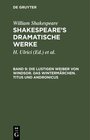 Buchcover William Shakespeare: Shakespeare’s dramatische Werke / Die lustigen Weiber von Windsor. Das Wintermärchen. Titus und And