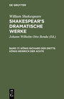 Buchcover William Shakespeare: Shakespear’s dramatische Werke / König Richard der Dritte. König Heinrich der Achte