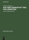 Buchcover Rudolf Harnack: Reden und Aufsätze / Aus der Werkstatt des Vollendeten