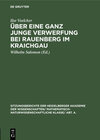 Buchcover Über eine ganz junge Verwerfung bei Rauenberg im Kraichgau