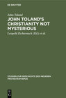 Buchcover John Toland’s Christianity not mysterious