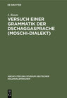 Buchcover Versuch einer Grammatik der Dschaggasprache (Moschi-Dialekt)