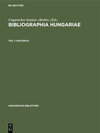 Buchcover Bibliographia Hungariae / Historica