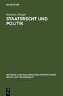 Buchcover Staatsrecht und Politik