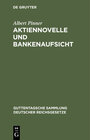 Buchcover Aktiennovelle und Bankenaufsicht