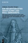 Buchcover Ein neuentdecktes geistliches Lied Paul Gerhardts