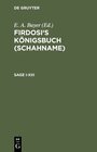 Buchcover Firdosi: Firdosi's Königsbuch (Schahname) / Sage I–XIII