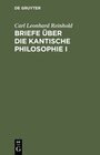 Buchcover Briefe über die Kantische Philosophie I