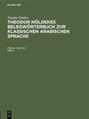Buchcover Theodor Nöldeke: Theodor Nöldekes Belegwörterbuch zur klassischen arabischen Sprache / Theodor Nöldeke: Theodor Nöldekes