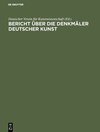 Buchcover Bericht über die Arbeiten an den Denkmälern Deutscher Kunst, 3