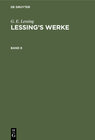 Buchcover G. E. Lessing: Lessing’s Werke / G. E. Lessing: Lessing’s Werke. Band 8