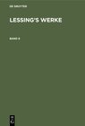 Buchcover G. E. Lessing: Lessing’s Werke / G. E. Lessing: Lessing’s Werke. Band 9