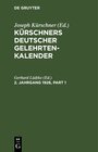 Buchcover Kürschners Deutscher Gelehrten-Kalender / Kürschners Deutscher Gelehrten-Kalender. 2. Jahrgang 1926