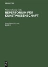 Buchcover Repertorium für Kunstwissenschaft / Repertorium für Kunstwissenschaft. Band 31