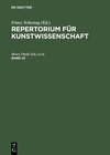 Buchcover Repertorium für Kunstwissenschaft / Repertorium für Kunstwissenschaft. Band 22