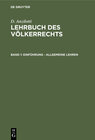 Buchcover Einführung - Allgemeine Lehren