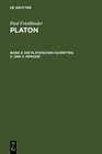 Buchcover Paul Friedländer: Platon / Die platonischen Schriften, 2. und 3. Periode