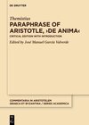 Buchcover Paraphrase of Aristotle, ›De anima‹