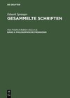Buchcover Eduard Spranger: Gesammelte Schriften / Philosophische Pädagogik