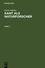 Buchcover Erich Adickes: Kant als Naturforscher / Erich Adickes: Kant als Naturforscher. Band II