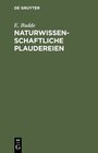 Buchcover Naturwissenschaftliche Plaudereien