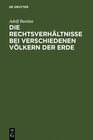Buchcover Die Rechtsverhältnisse bei verschiedenen Völkern der Erde