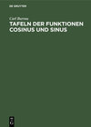 Buchcover Tafeln der Funktionen Cosinus und Sinus