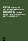 Buchcover Franz Förster: Theorie und Praxis des heutigen gemeinen preußischen... / Franz Förster: Theorie und Praxis des heutigen 