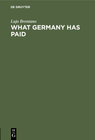 Buchcover What Germany has paid
